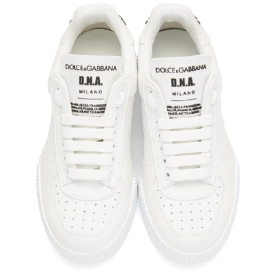 Shop Dolce & Gabbana Dolce And Gabbana White Leather Low-top Sneakers In 80001 White