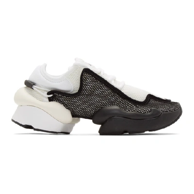 Shop Y-3 White Ren Sneakers In Black-y3 /