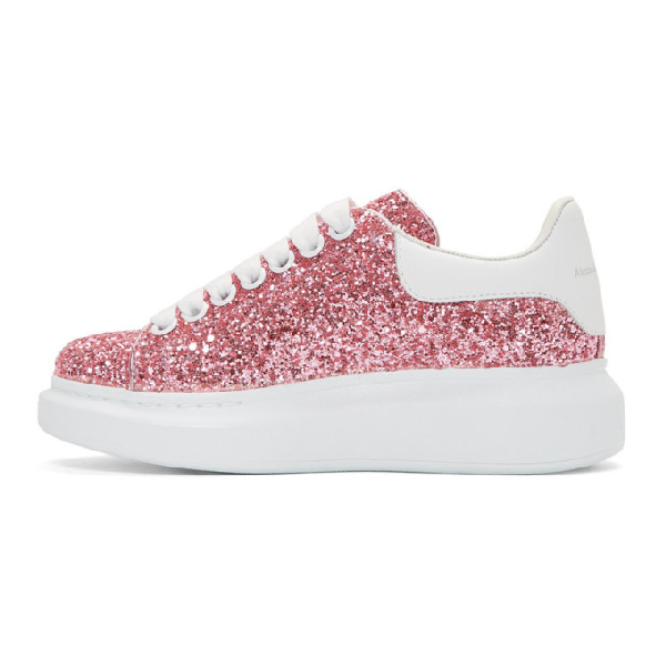 alexander mcqueen glitter sneakers pink