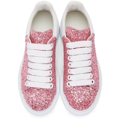 Shop Alexander Mcqueen Pink Galaxy Glitter Oversized Sneakers