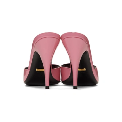 Shop Gucci Pink Slide Heeled Sandals In 5927 Pink