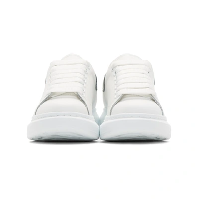 Shop Alexander Mcqueen White And Silver Oversized Sneakers In 9071 Wht/si