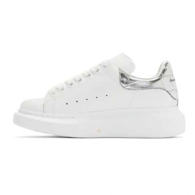 Shop Alexander Mcqueen White And Silver Oversized Sneakers In 9071 Wht/si
