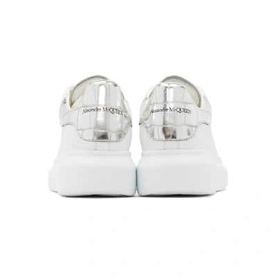 Shop Alexander Mcqueen White And Silver Oversized Sneakers In 9071 Wht/si