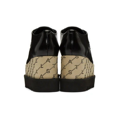 Shop Stella Mccartney Black Elyse Monogram Derbys In 1000 Black