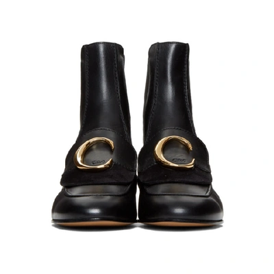 Shop Chloé Black ' C' Chelsea Boots