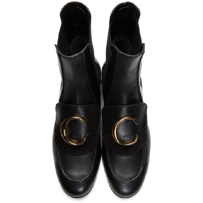Shop Chloé Black ' C' Chelsea Boots