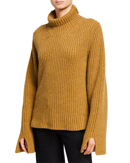 Khaite Molly Cashmere Turtleneck Sweater In Beige | ModeSens