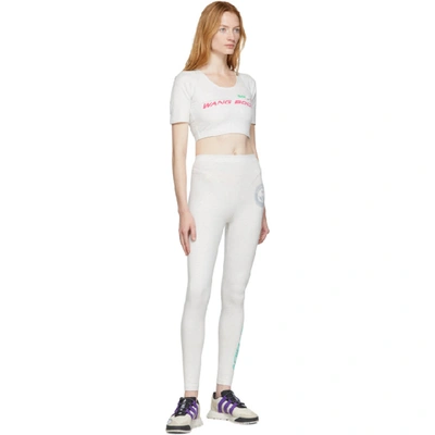 Shop Adidas Originals By Alexander Wang Off-white And Purple Wangbody Run Sneakers In Sharp Purpl