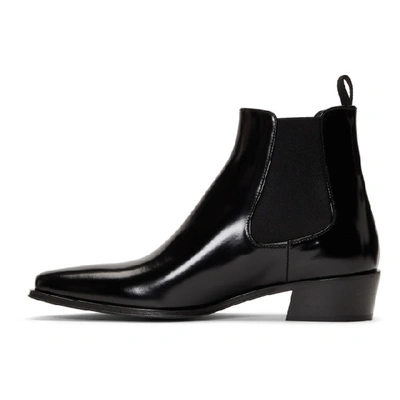 Shop Prada Black Leather Chelsea Boots