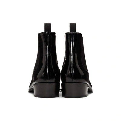 Shop Prada Black Leather Chelsea Boots