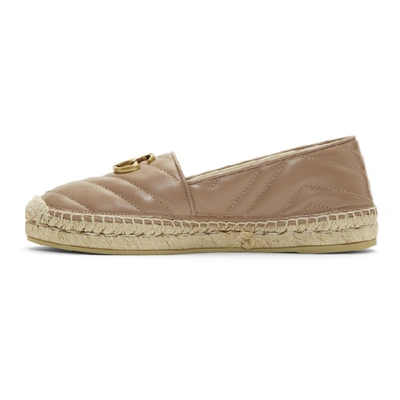 Shop Gucci Pink Quilted Charlotte Espadrilles