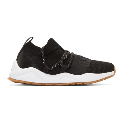 Shop Champion Reverse Weave Black Rally Hype Lo Sneakers In Blk/wht