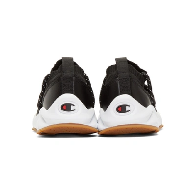 Shop Champion Reverse Weave Black Rally Hype Lo Sneakers In Blk/wht