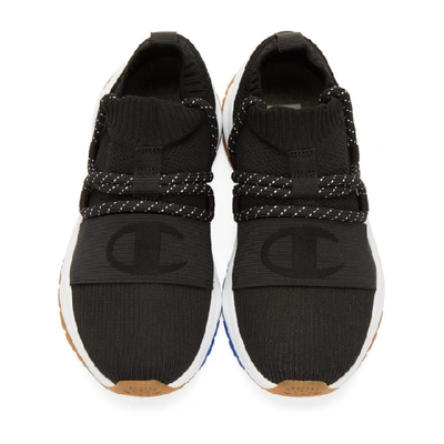 Shop Champion Reverse Weave Black Rally Hype Lo Sneakers In Blk/wht