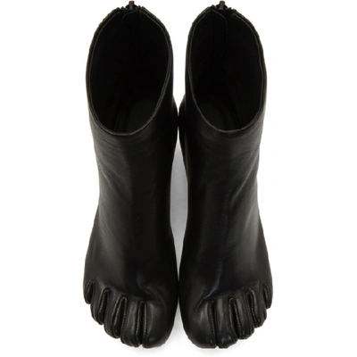 Shop Mm6 Maison Margiela Black Toe Feature Boots In T8013 Black