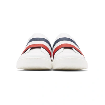 Shop Moncler White Alizee Sneakers In 001 White