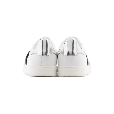 Shop Moncler White Alizee Sneakers In 001 White