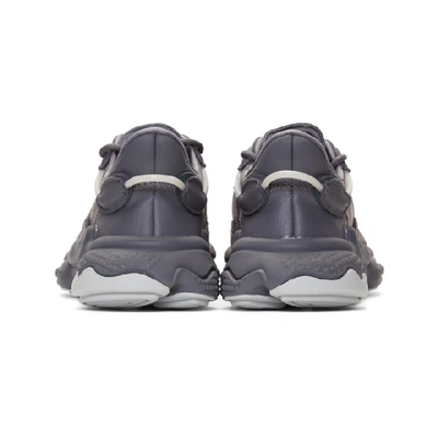 Shop Adidas Originals Grey Ozweego Sneakers In Grey/silver