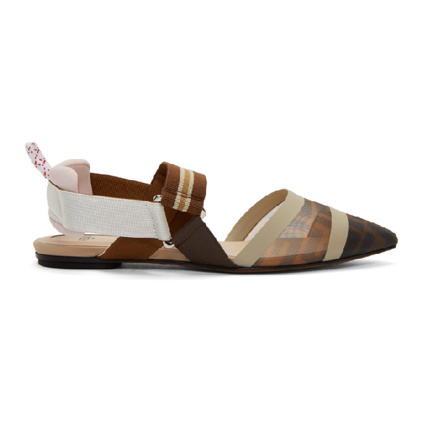 fendi logo flats