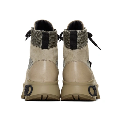 Shop Jimmy Choo Tan Inca Boots In White/sand