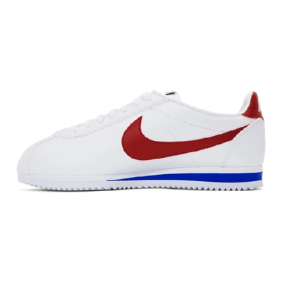 Shop Nike White And Red Classic Cortez Sneakers