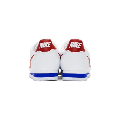 Shop Nike White And Red Classic Cortez Sneakers