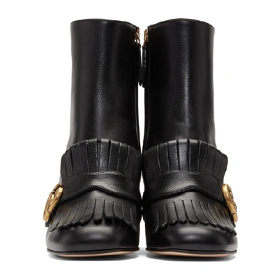 Shop Gucci Black Gg Ankle Boots In 1000 Black