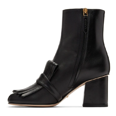 Shop Gucci Black Gg Ankle Boots In 1000 Black