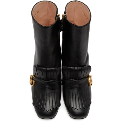 Shop Gucci Black Gg Ankle Boots In 1000 Black