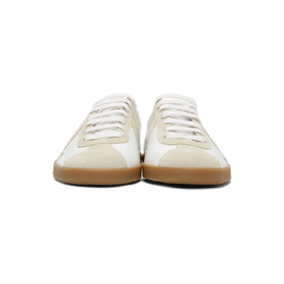 Shop Lanvin White And Beige Jl Sneakers In B001 White