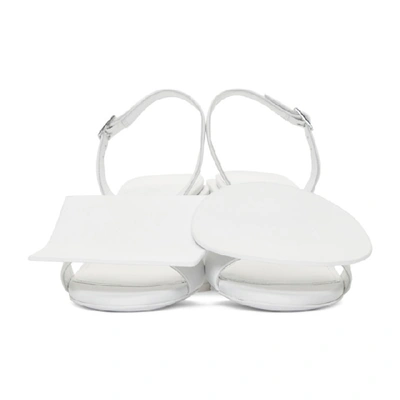 Shop Jacquemus White Les Rond Carre Sandals In White Leath