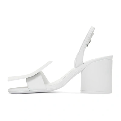 Shop Jacquemus White Les Rond Carre Sandals In White Leath
