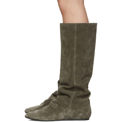 Shop Isabel Marant Brown Suede Reona Boots In 50ta Taupe