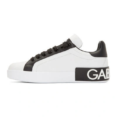Shop Dolce & Gabbana Dolce And Gabbana White Low-top Love Sneakers In 89697 White
