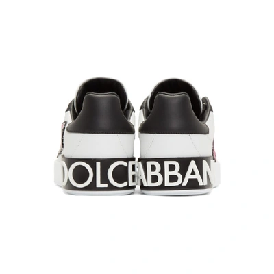 Shop Dolce & Gabbana Dolce And Gabbana White Low-top Love Sneakers In 89697 White