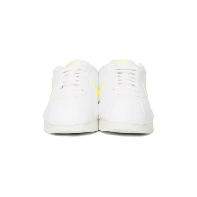 Shop Nike White And Yellow Classic Cortez Sneakers In 113 Summity