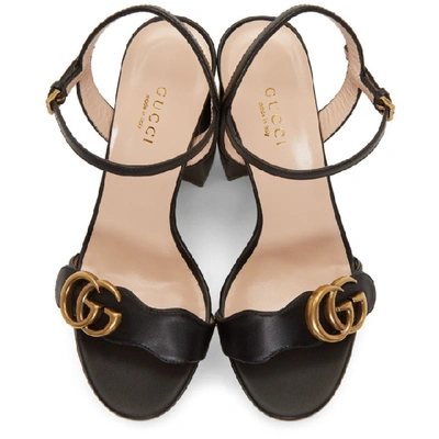 Shop Gucci Black Gg Platform Sandals