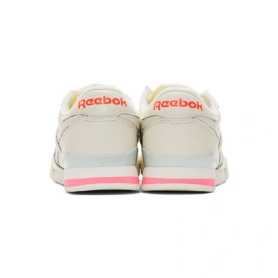 Shop Reebok Classics Off-white And Pink Phase 1 Pro Sneakers In Chalk/neon