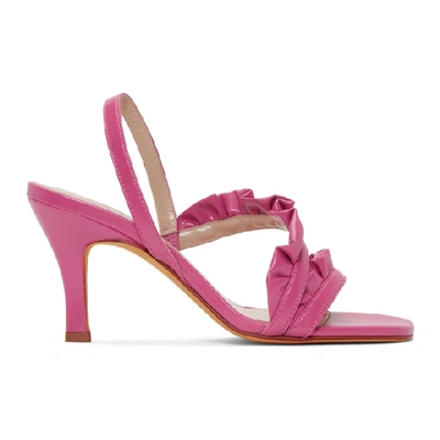 Shop Maryam Nassir Zadeh Pink Estrella Sandals