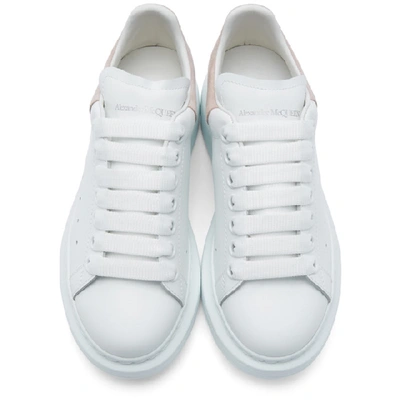 Shop Alexander Mcqueen White & Pink Oversized Sneakers In White/patchouli Pink