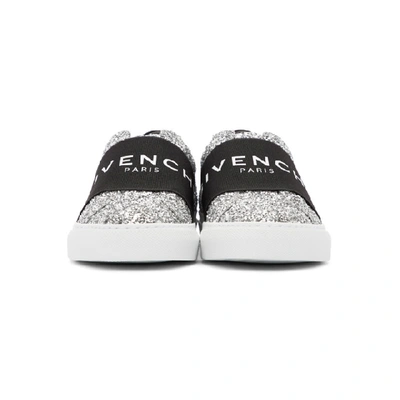 Shop Givenchy Black And Silver Urban Street Sneakers In 008 Silver