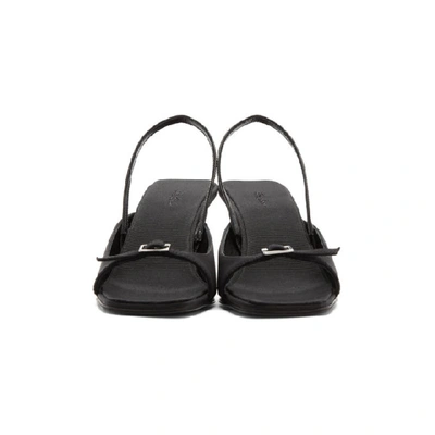 Shop The Row Black Buckle Sling Sandals In Blk Black