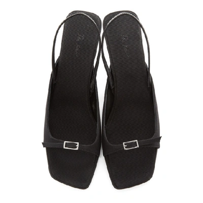 Shop The Row Black Buckle Sling Sandals In Blk Black