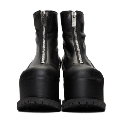 Shop Sacai Black Platform Boots In 001 Black