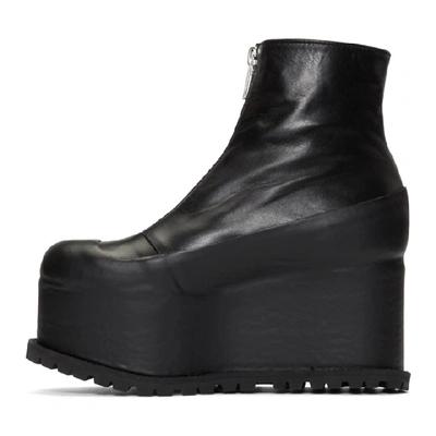 Shop Sacai Black Platform Boots In 001 Black