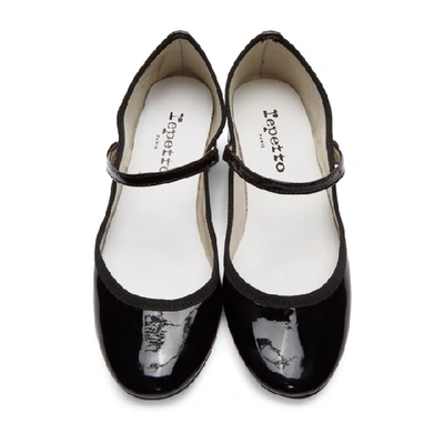 Shop Repetto Black Patent Rose Mary-jane Heels
