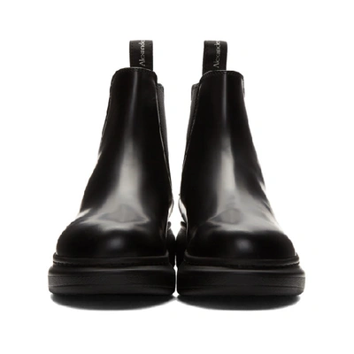 Shop Alexander Mcqueen Black Hybrid Chelsea Boots