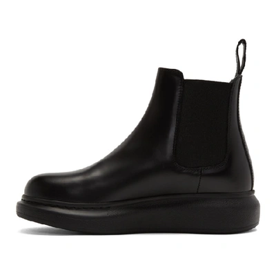 Shop Alexander Mcqueen Black Hybrid Chelsea Boots