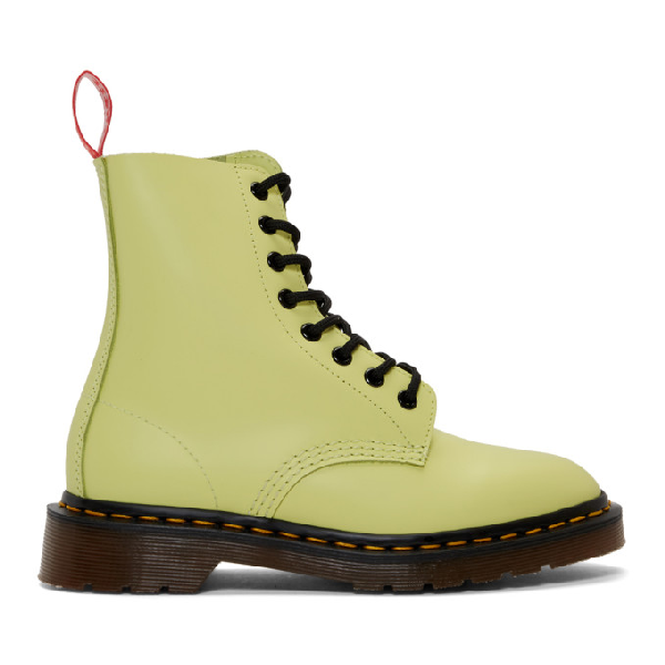 Undercover Yellow Dr Martens Edition 1460 Boots In Pastel Yell Modesens